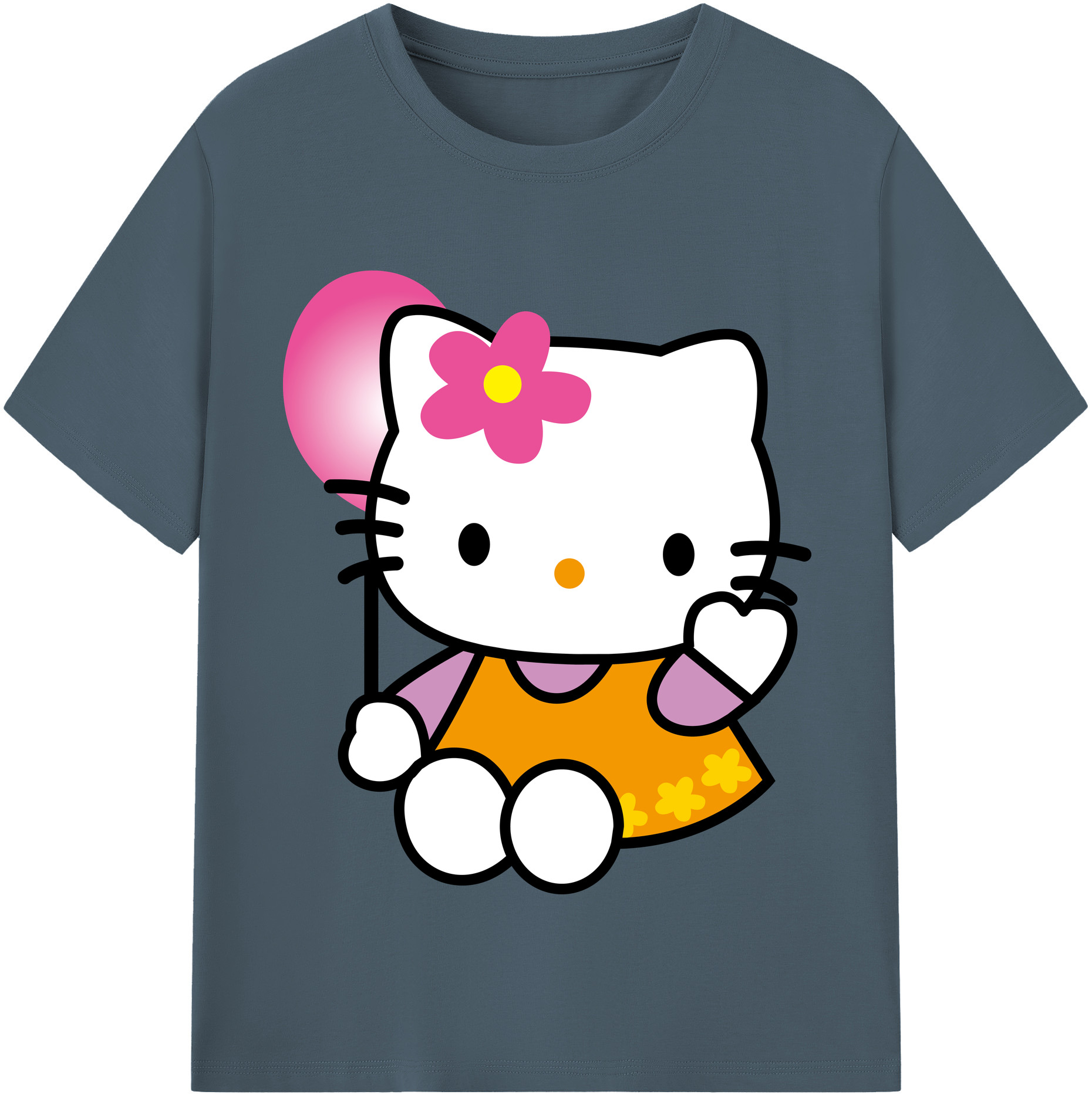 （画像用） Hello Kitty ハローキティ 綿100％半袖Tシャツ（フロントプリント）